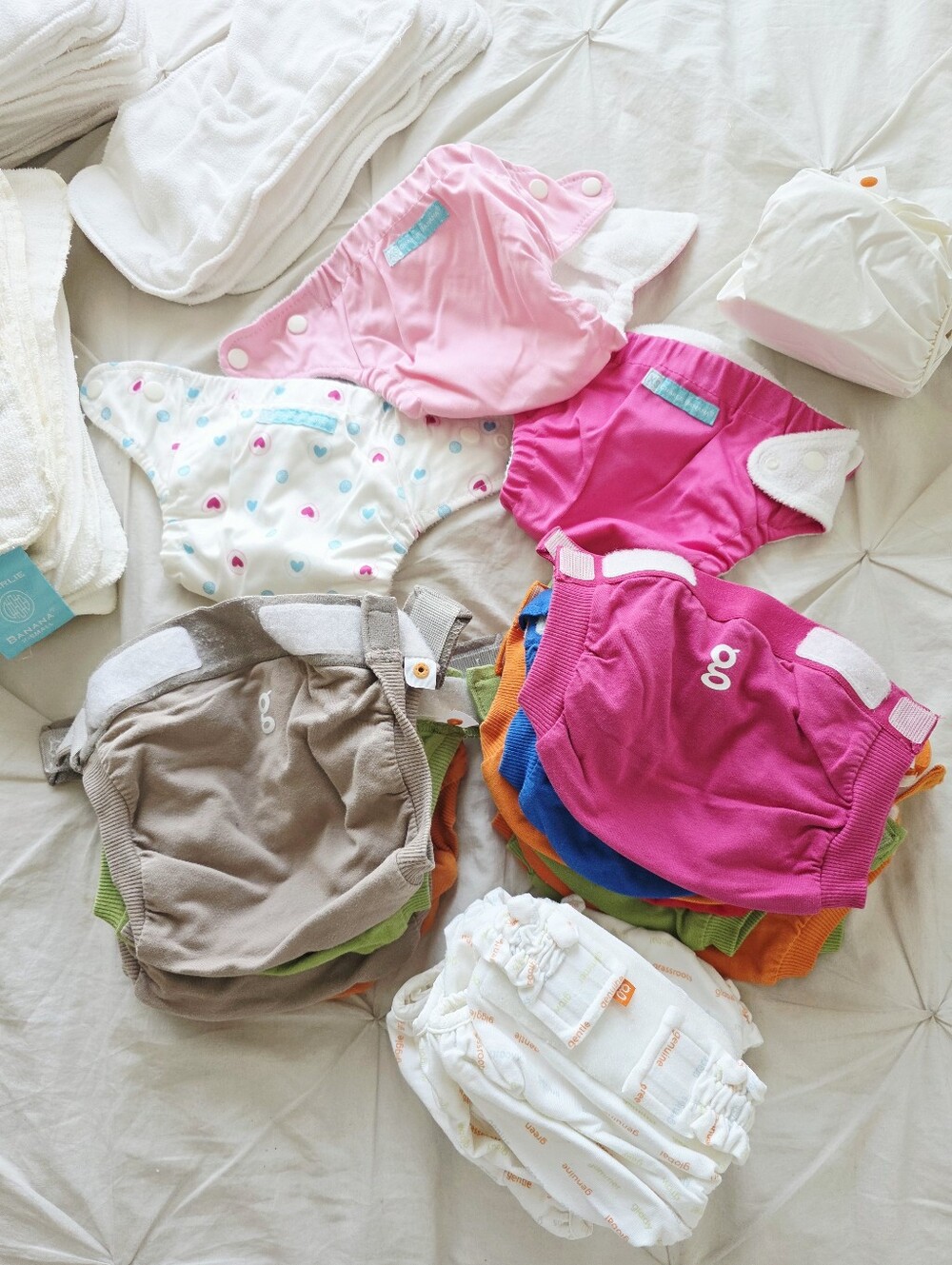 gDiapers & Charlie Banana Cloth Diaper Lot  Small XS M Inserts Covers Liners